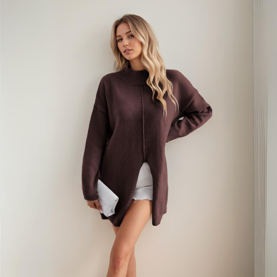 Iversen™ Leila - minimalistisk elegant longline-pullover