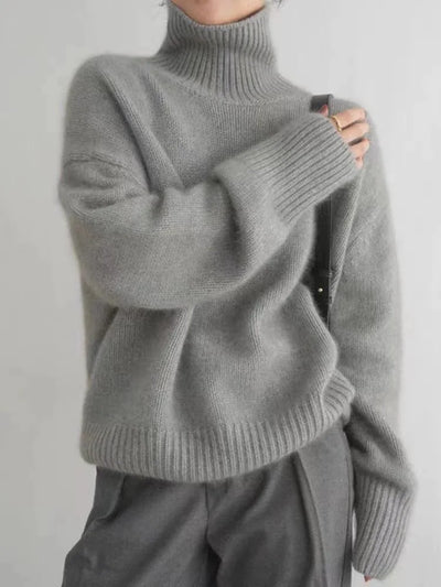 Iversen™ Dorthe - Behagelig, strikket, blød turtleneck sweater