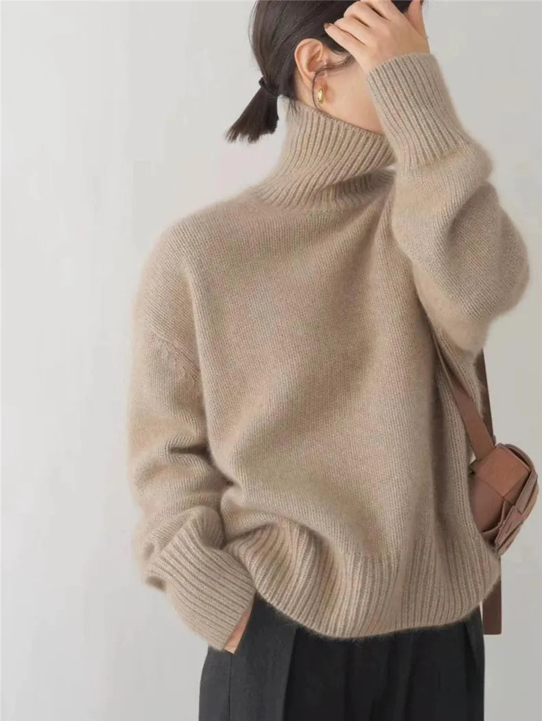 Iversen™ Dorthe - Behagelig, strikket, blød turtleneck sweater