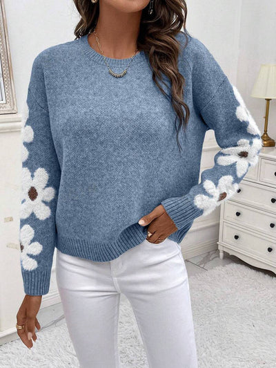 Iversen™ Vibeke – Blomsterstrik Pullover