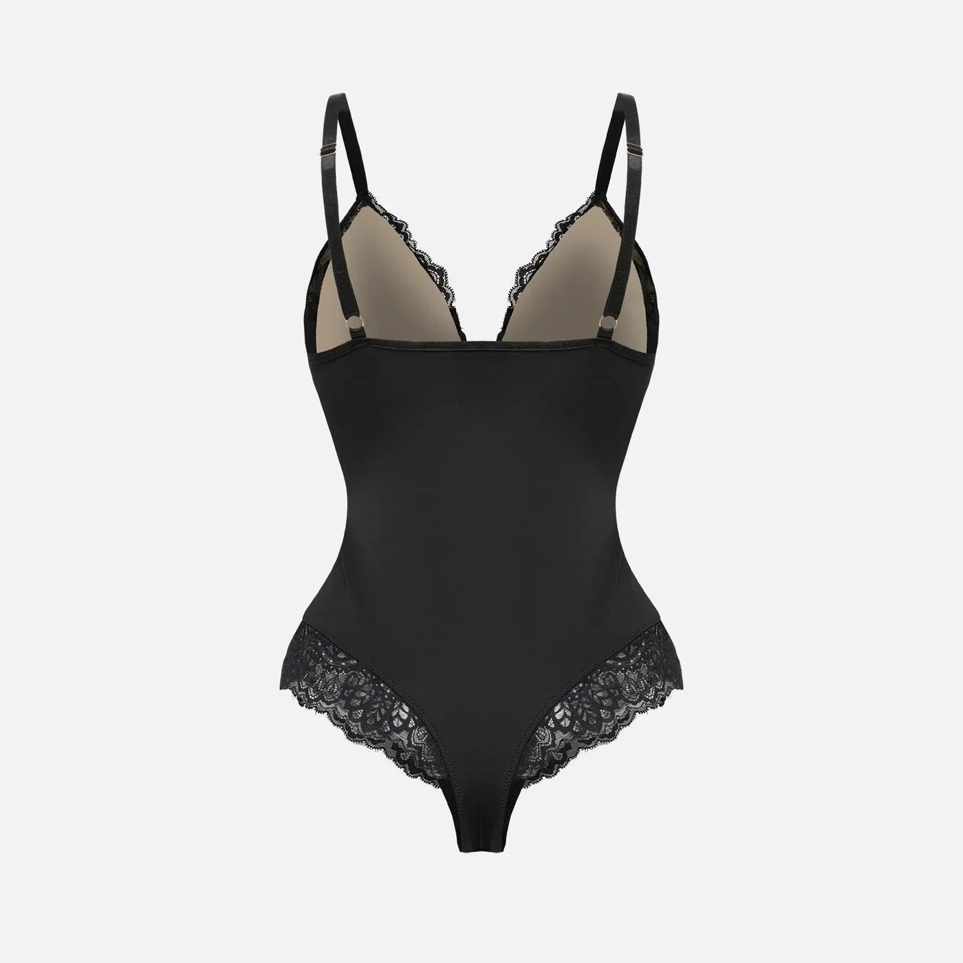 Iversen™ Anita | Shapewear-bodysuit med dyb V-hals af blonder